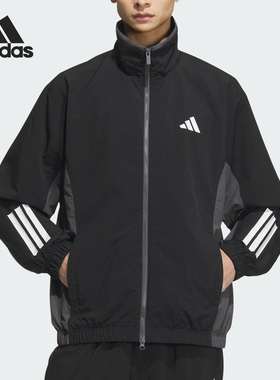 Adidas/阿迪达斯正品2025男士梭织宽松运动休闲外套KC3920