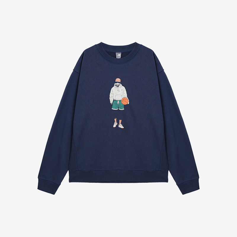 New Balance/NB正品2025新款男子户外休闲卫衣套头衫MT41538-NNY