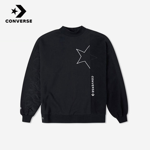 Converse匡威正品新款女子休闲运动加绒半高领套头卫衣10025056