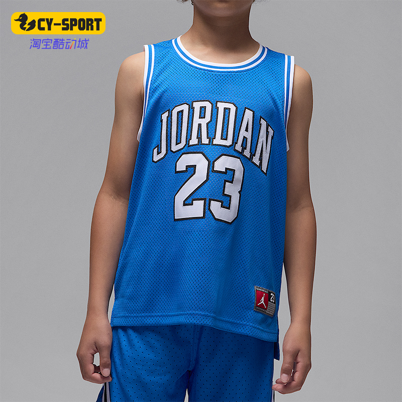 Nike/耐克正品JORDAN大童篮球圆领透气无袖训练背心DO1968-483