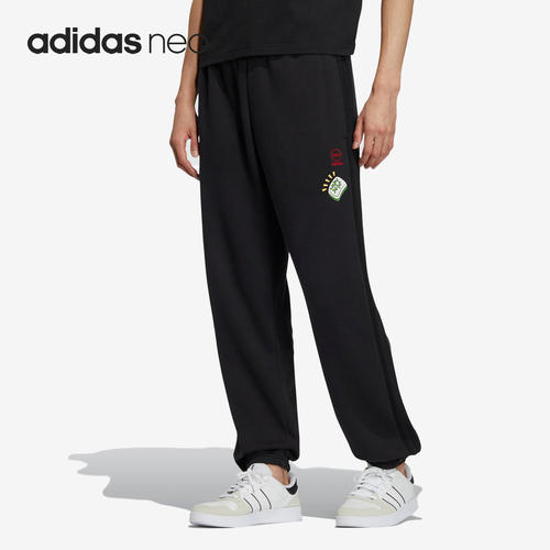 Adidas/阿迪达斯正品 NEO男女休闲加绒束脚运动长裤IA6895