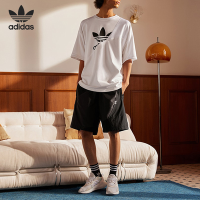 Adidas/阿迪达斯正品三叶草夏季新款男子宽松印花短袖 HG1439