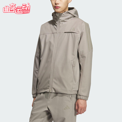 Adidas/阿迪达斯正品2025冬季款男士运动连帽耐穿休闲外套KQ8526