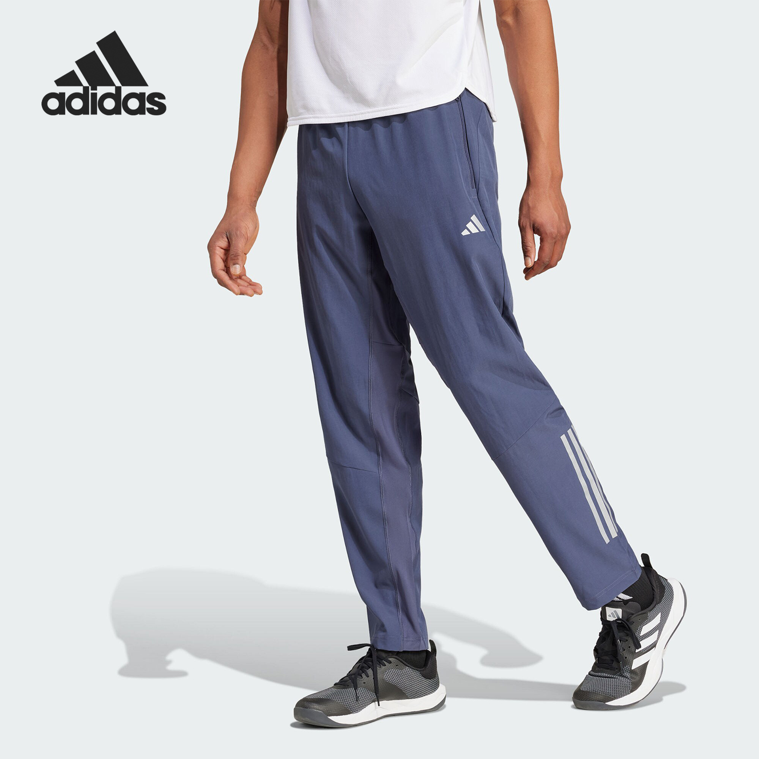 Adidas/阿迪达斯正品GYM+ 3S PNT男士梭织运动健身长裤IW5909