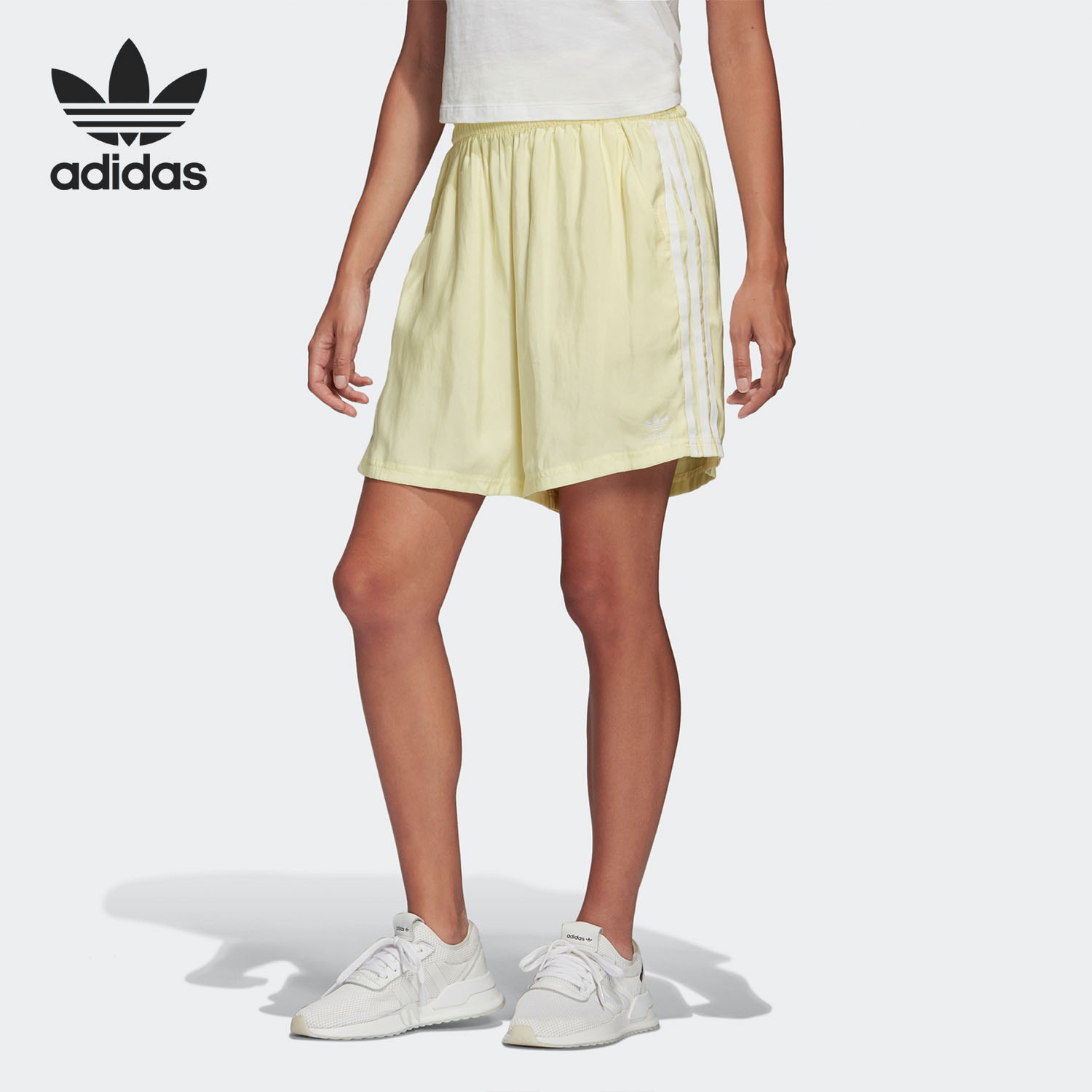 Adidas/阿迪达斯正品三叶草 SATIN SHORT女子休闲运动短裤 FM2633