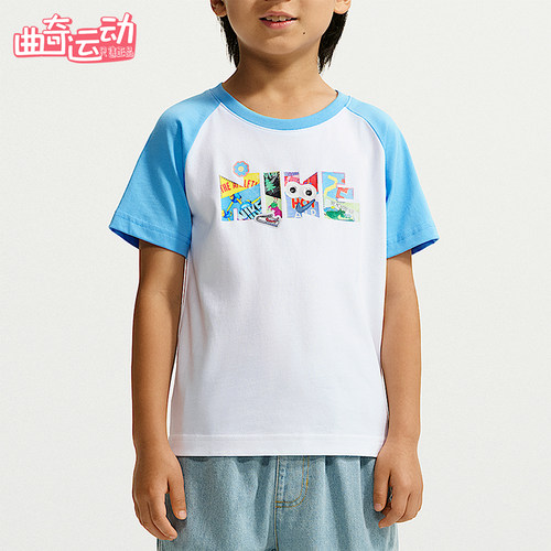Nike/耐克正品小童休闲时尚简约透气宽松短袖T恤JF1855-100