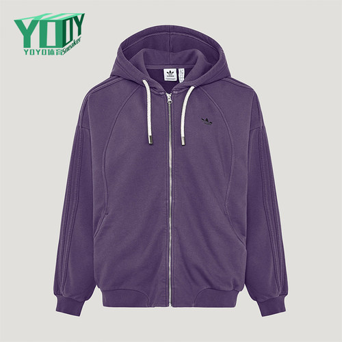 Adidas/阿迪达斯正品三叶草女士经典连帽经典时尚夹克外套KT6378