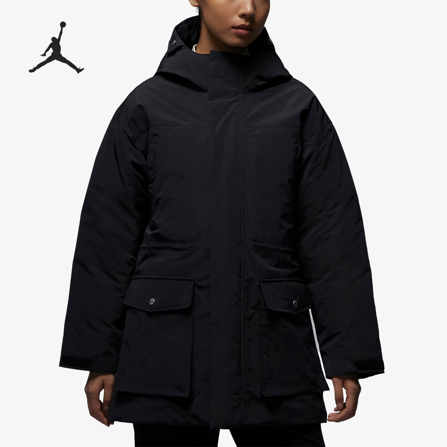 Nike/耐克正品JORDAN女士防风保暖运动连帽羽绒服FB5086-010