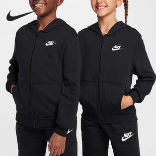 Fleece大童针织连帽夹克外套FD3017 Club 010 耐克正品 Nike