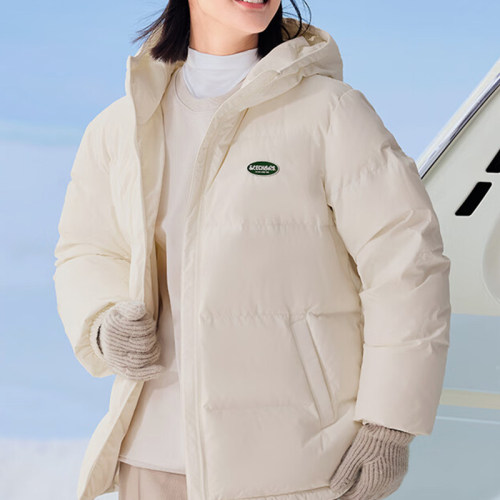 Skechers/斯凯奇正品2024新款男女保暖简约梭织短款羽绒服