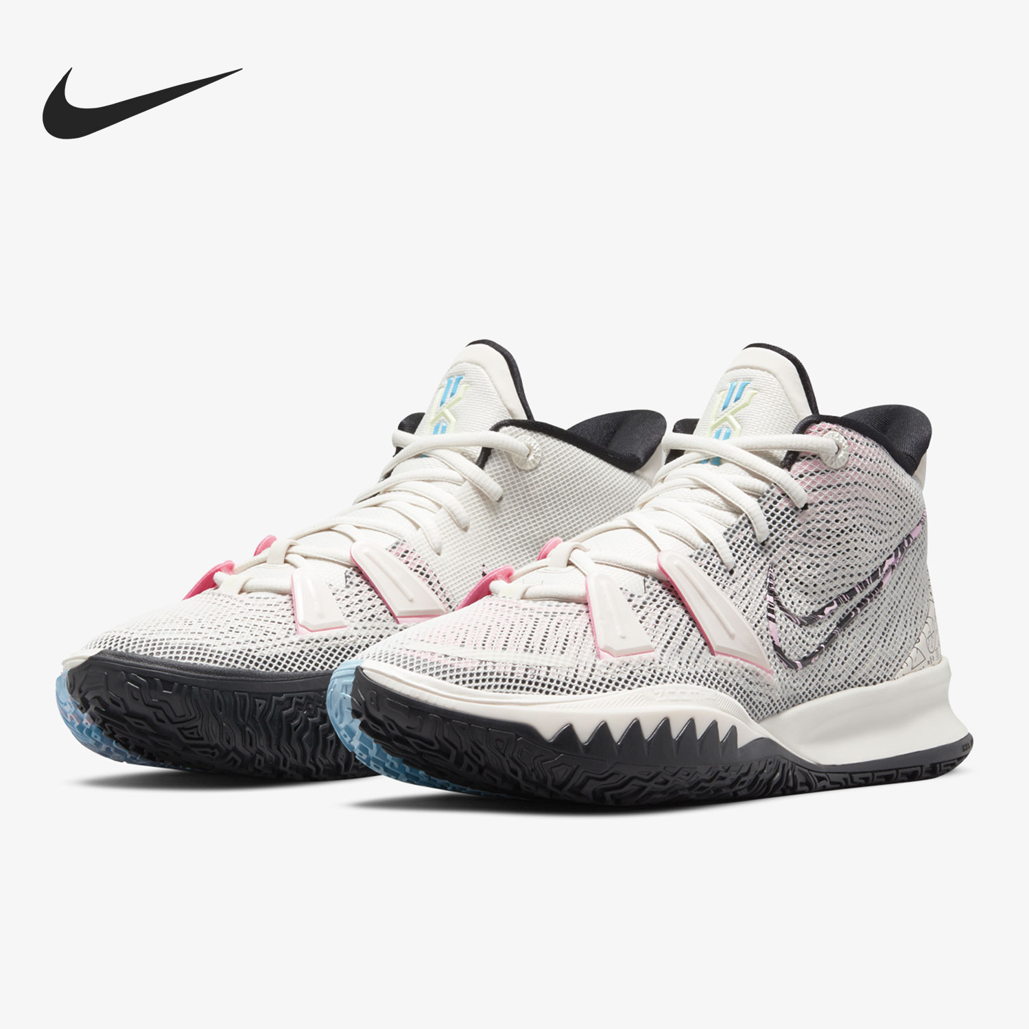 Nike/耐克正品 KYRIE 7 欧文7 男子缓震中帮运动篮球鞋CZ0143-100