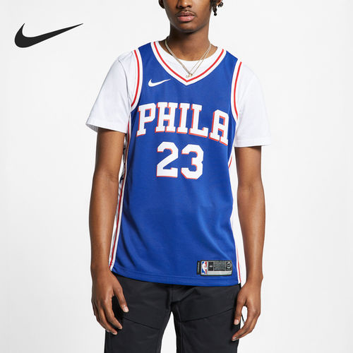 Nike耐克正品NBA费城76人队巴特勒男款球迷版篮球864501-408