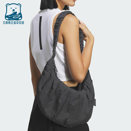 Adidas/阿迪达斯正品2026年春季女士经典运动收纳便携挎包JZ2143