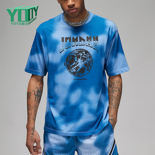 Nike/耐克正品男士印花圆领运动经典休闲复古短袖T恤FB7448-412