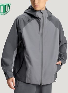 Adidas/阿迪达斯正品2025冬季款男士日常连帽拼接运动外套KH0504