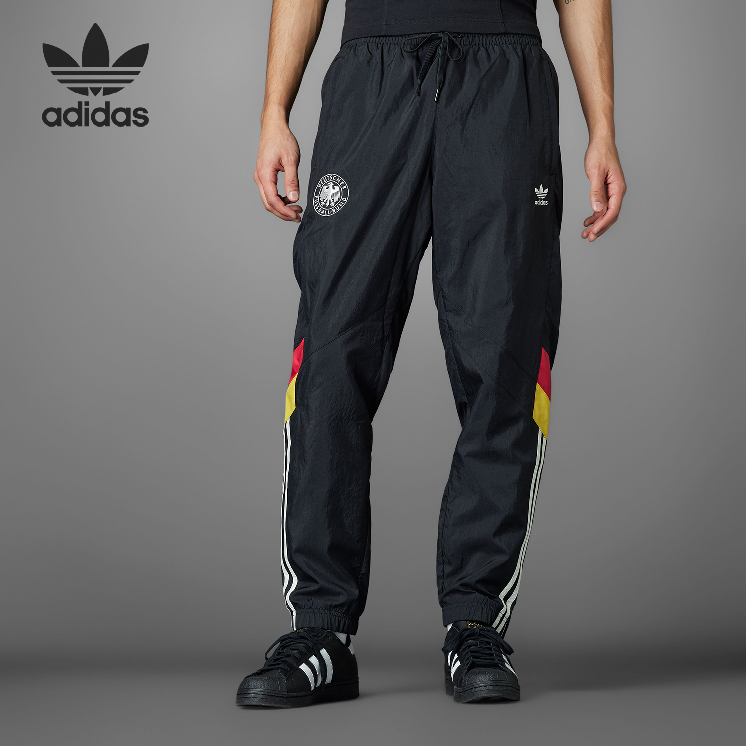 Adidas/阿迪达斯正品三叶草德国队男士足球运动长裤IY7051