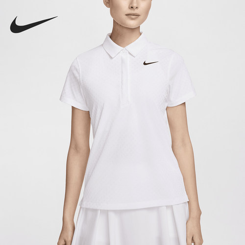 Nike/耐克正品新款女士透气翻领高尔夫运动短袖T恤FD5496-100
