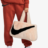 Nike 838 男女休闲大容量毛绒手提斜挎包FB3050 耐克正品 冬季