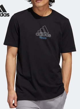 Adidas/阿迪达斯正品M GFX 夏季简约短袖男子运动T恤IB9424