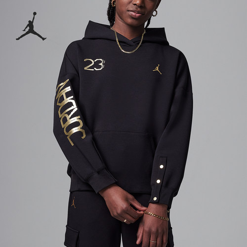 Nike/耐克正品JORDAN大童双面针织套头连帽卫衣IF3609-010