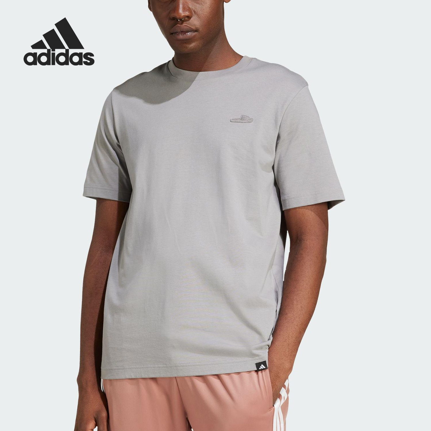 Adidas/阿迪达斯正品M L SLIDE TEE男士运动休闲短袖JJ4004