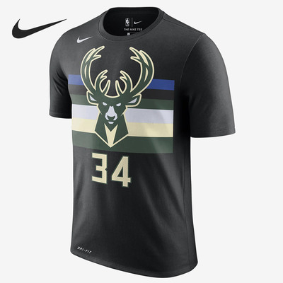 Nike/耐克正品密尔沃基雄鹿队 NIKE DRI-FIT NBA 男子T恤BQ1547