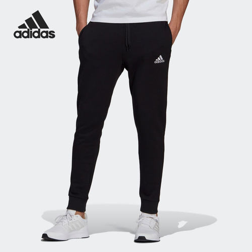 Adidas/阿迪达斯正品男子条纹加绒休闲运动针织长裤 GK9268