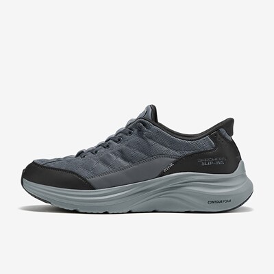 Skechers斯凯奇正品CONTOUR FOAM男款一脚蹬运动鞋232618-CCBK