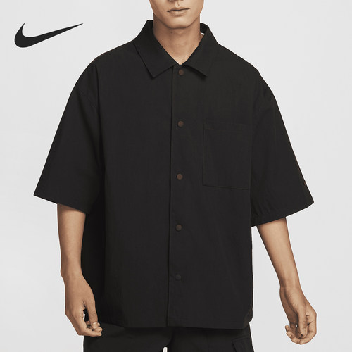 Nike/耐克正品新款男士梭织宽松透气休闲短袖衬衫FN3250-010