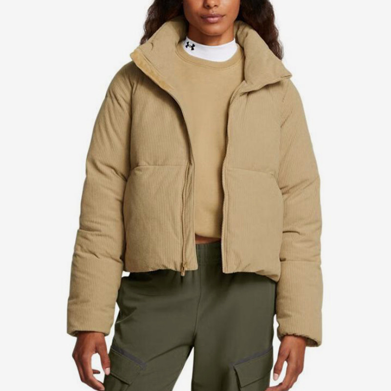 UA/安德玛正品Limitless女士灯芯绒立领运动羽绒服1384652-263
