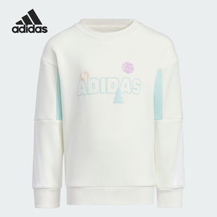 小童休闲印花抓绒保暖卫衣IY5034 新款 Adidas 阿迪达斯正品