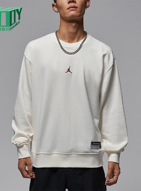 Nike/耐克正品JORDAN男士圆领简约长袖休闲套头卫衣IO7830-133