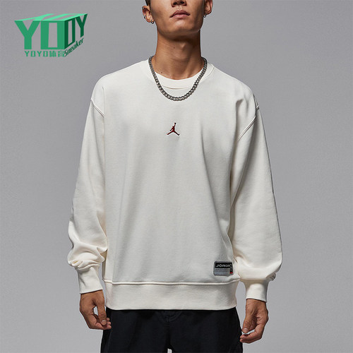 Nike/耐克正品JORDAN男士圆领简约长袖休闲套头卫衣IO7830-133