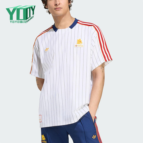 Adidas/阿迪达斯正品三叶草男女运动圆领经典复古足球短袖JM2128