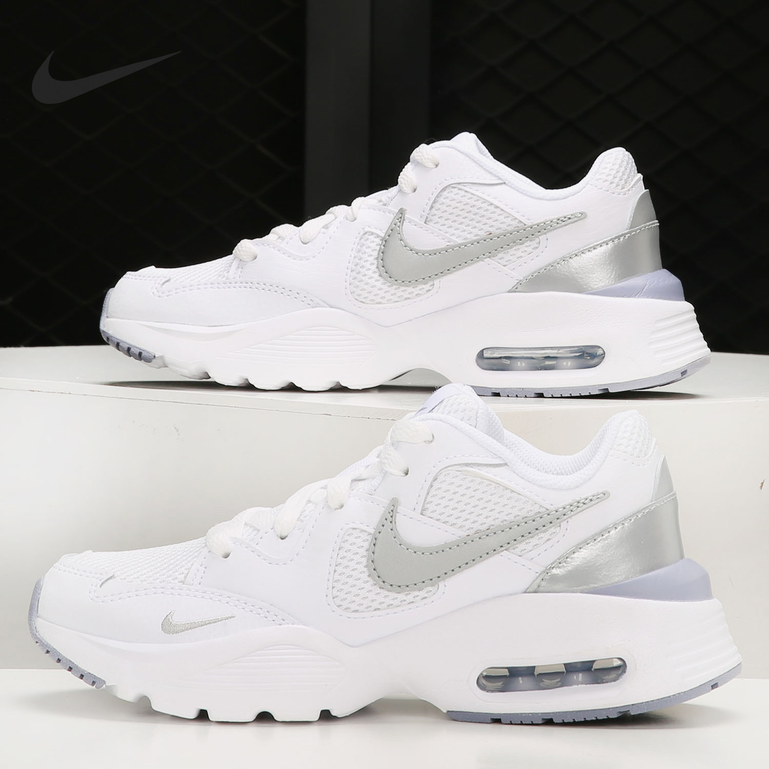 NIKE耐克白色女鞋AIR MAX 气垫鞋运动休闲透气跑步鞋CJ1671-106