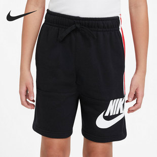 Nike/耐克正品大童大LOGO 针织透气运动五分短裤 DD8649-011
