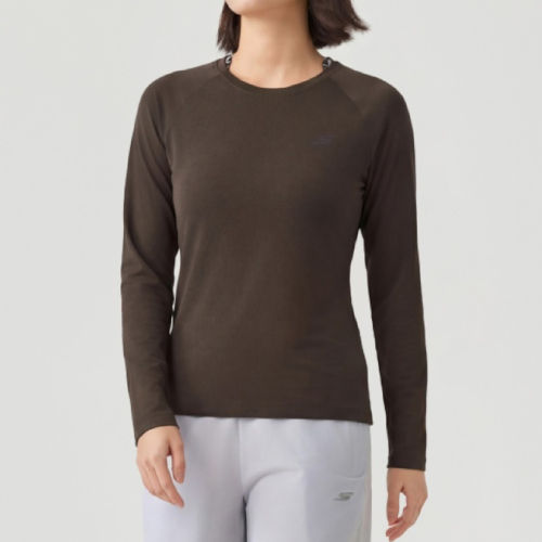 Skechers斯凯奇正品女长袖插肩袖印花透气运动T恤P226W213-05U5