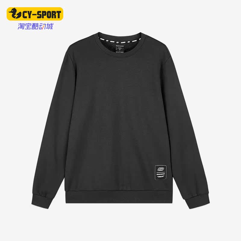 Skechers/斯凯奇正品秋季男子加绒针织运动休闲套头卫衣L422M162