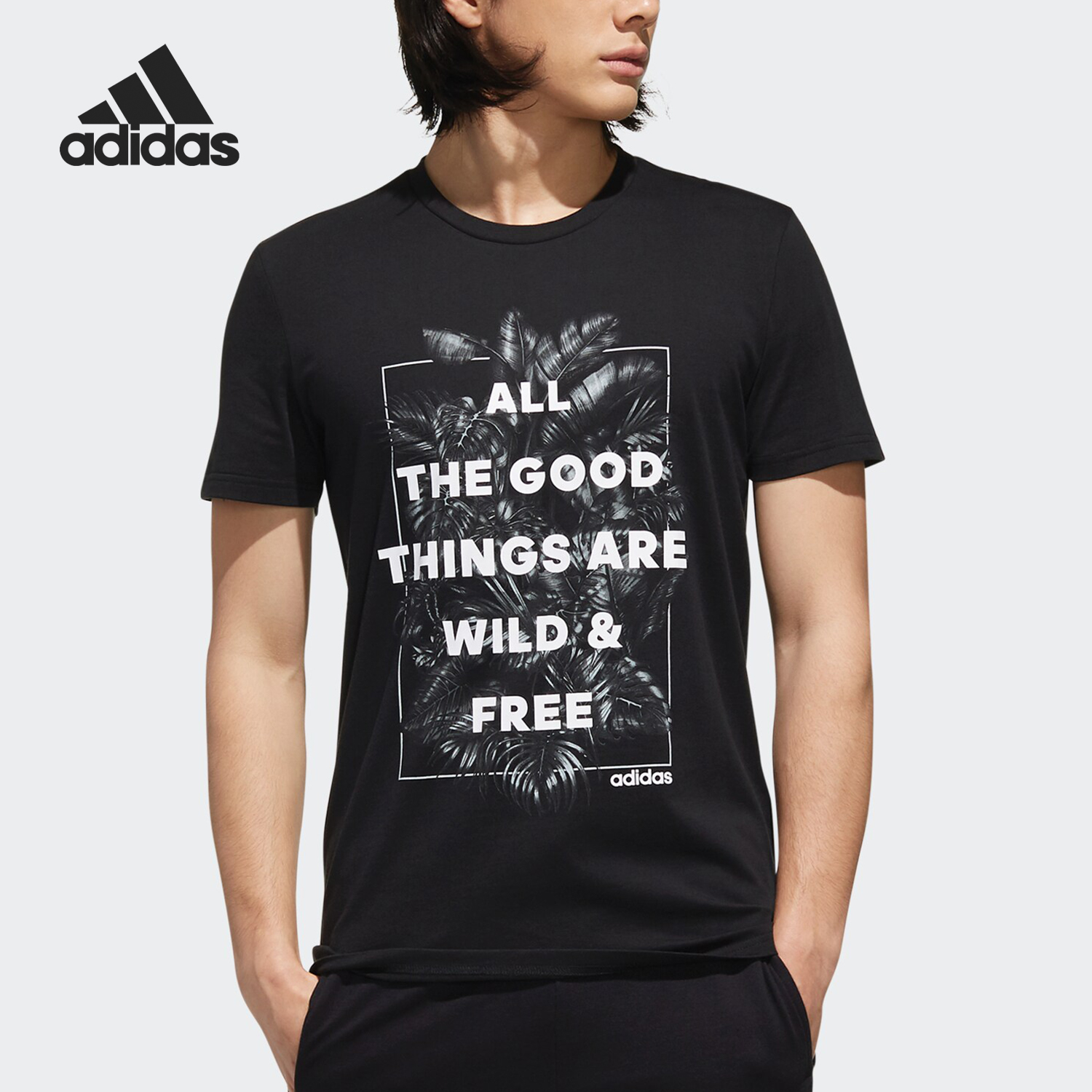 Adidas/阿迪达斯 正品休闲男子M FAV TEE ART3圆领短T恤DW8196