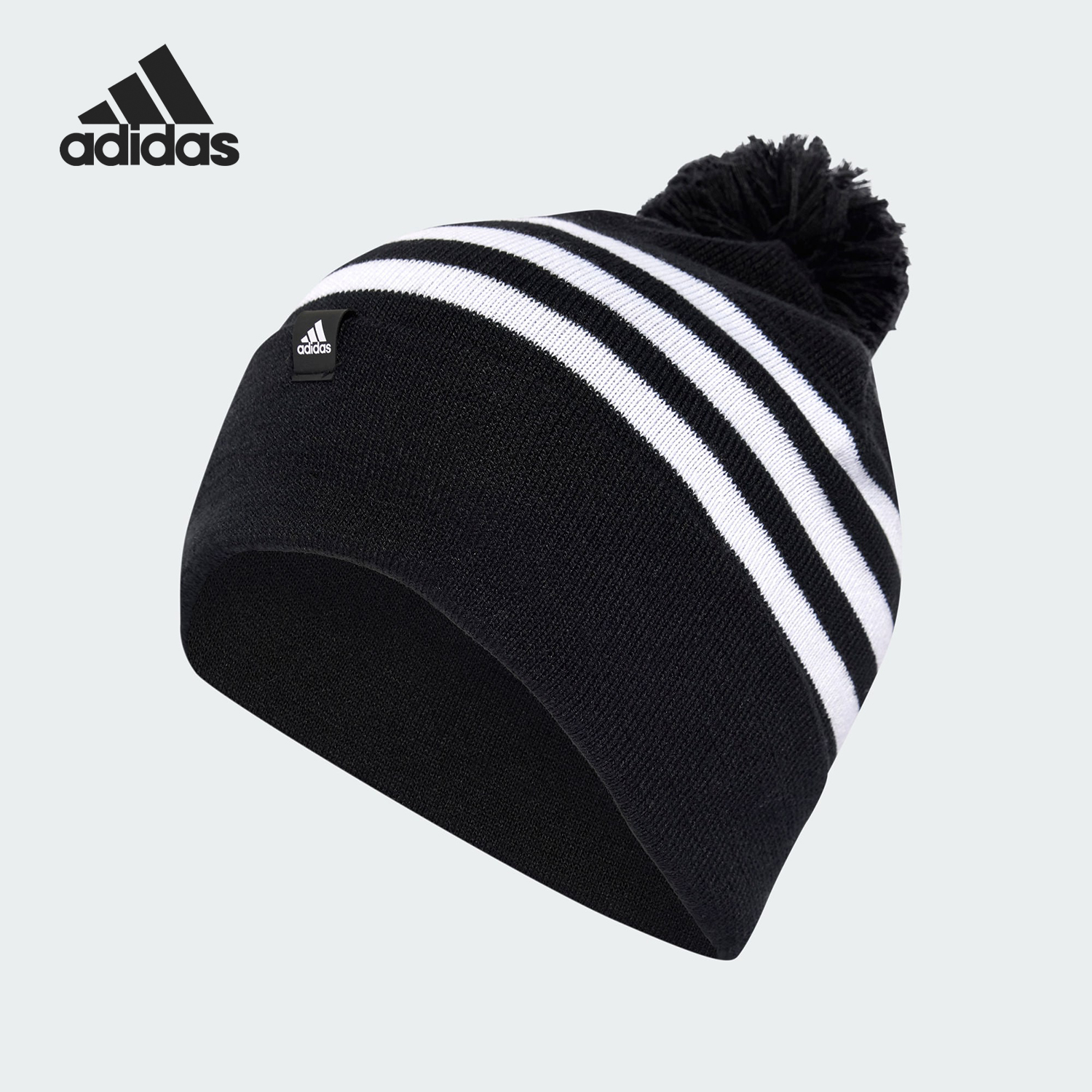Adidas/阿迪达斯正品POMPOM BEANIE男女保暖运动针织帽IT4630