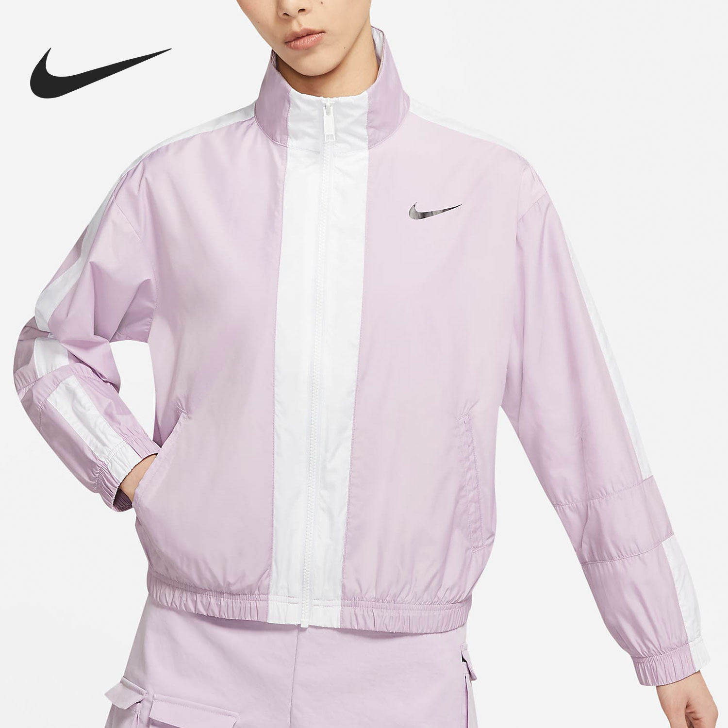 Nike/耐克正品当季新款女子宽松舒适休闲运动立领外套CZ8801-576
