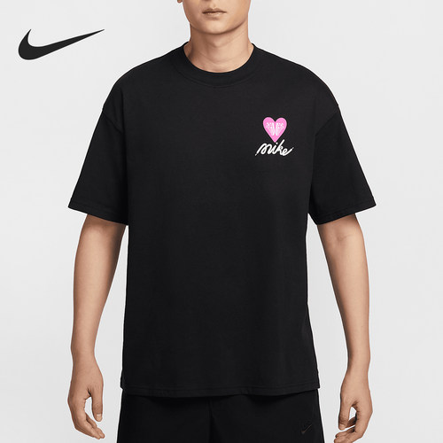 Nike/耐克正品夏季新款男士宽松休闲印花圆领短袖HJ0585-010
