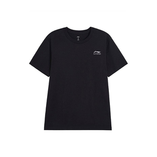 T恤AHSVA55 李宁正品 男女印花圆领宽松舒适休闲套头短袖 新款 夏季