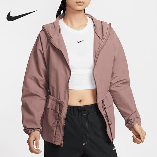 Nike/耐克正品春秋款女士宽松梭织收腰时尚外套FN3670-208