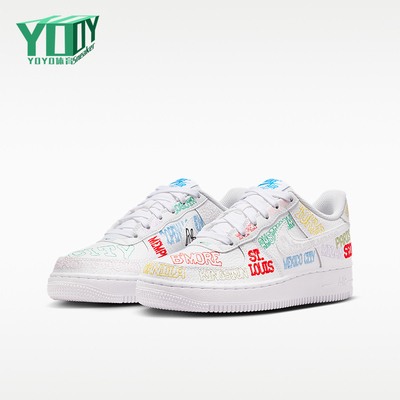 Nike/耐克正品AIR FORCE 1 GS女子大童经典运动板鞋IO9739-100