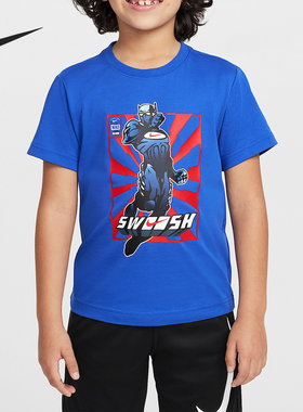 Nike/耐克正品Swooshman小童经典日常图案透气短袖II3037-480