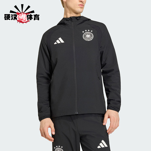 Adidas/阿迪达斯正品TIRO新款男黑色足球跑步经典夹克外套JZ9326