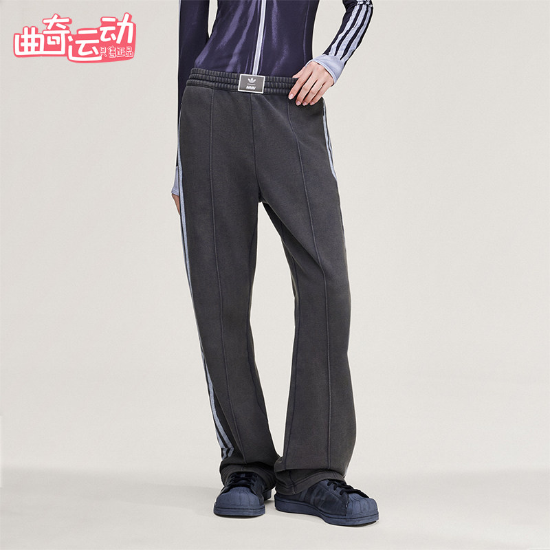 Adidas/阿迪达斯正品三叶草新款女深灰色经典街头运动裤KA9843