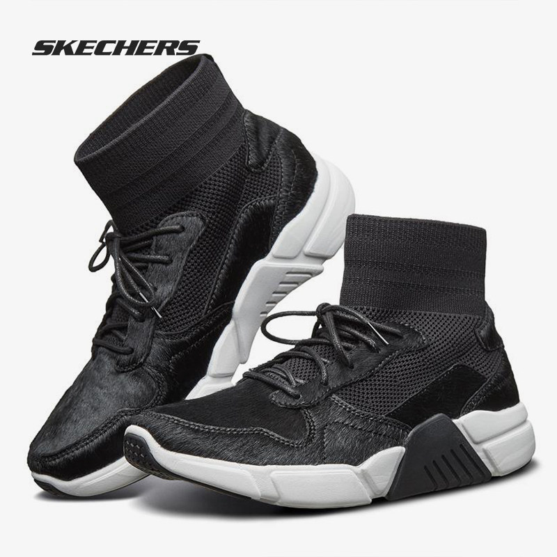 Skechers/斯凯奇正品当季女子新款时尚绑带休闲个性高帮跑步鞋