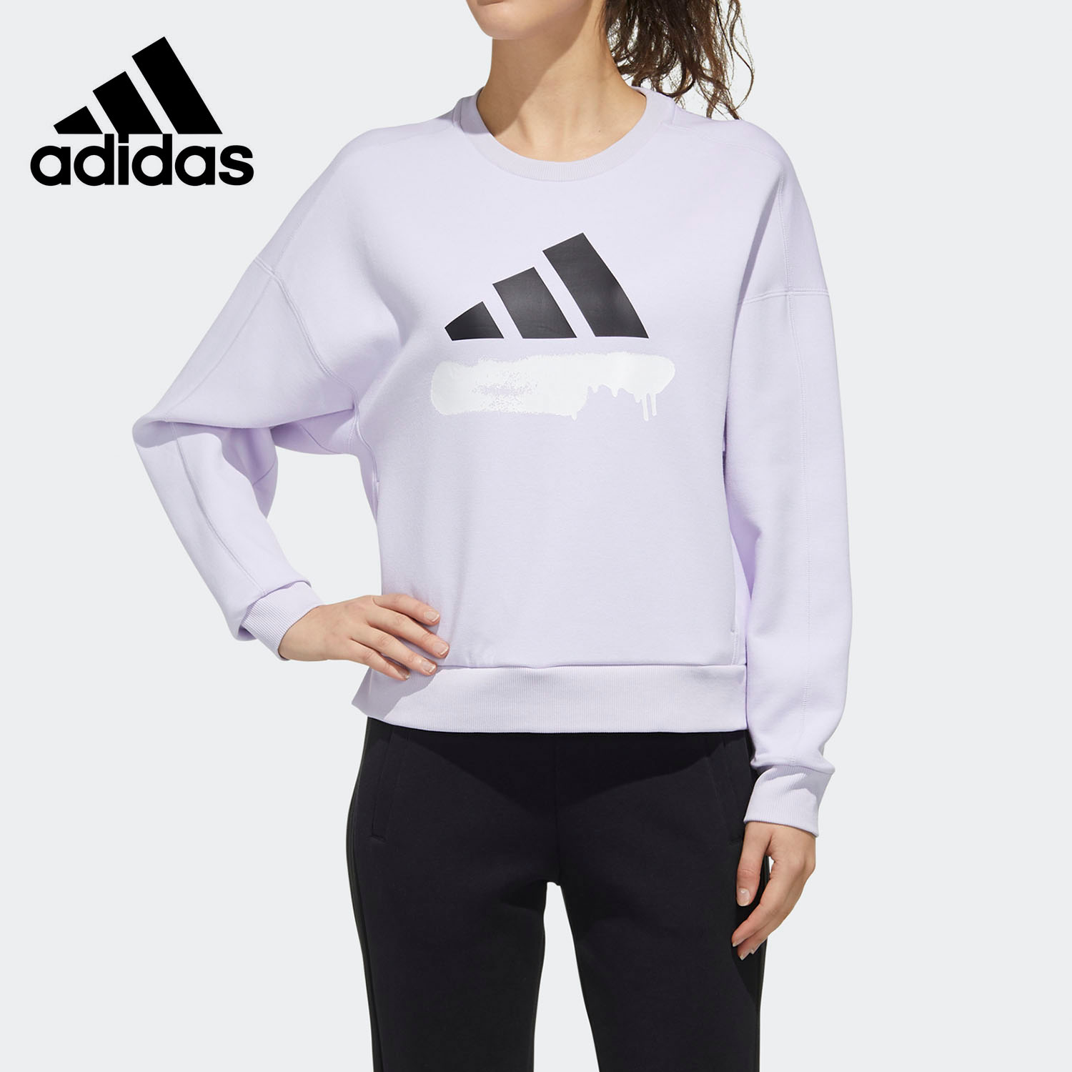 Adidas/阿迪达斯正品春季SWEAT REBEL女装运动型格卫衣GG3393